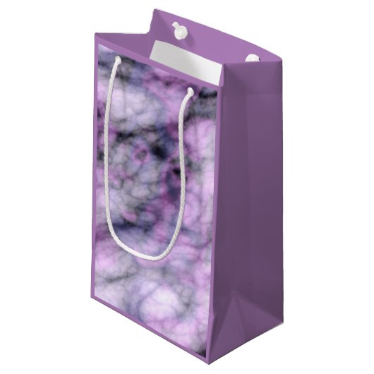 Petit Sac Cadeau Marbre pourpre (Devant Angle)