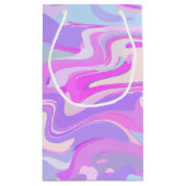 Petit Sac Cadeau Marbré rose violet Turquoise (Dos)