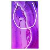 Petit Sac Cadeau Marbre Violet Exotique (Dos)