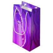 Petit Sac Cadeau Marbre Violet Exotique (Dos Angle)