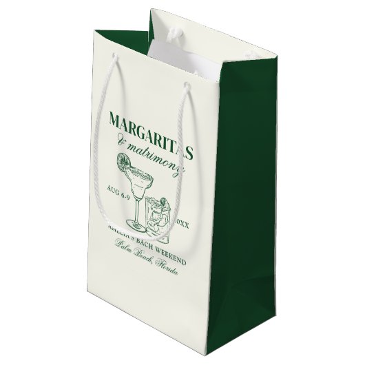 Petit Sac Cadeau Margaritas & Mariage Bachelorette Week-end (Dos Angle)