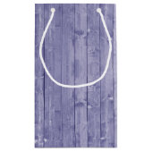 Petit Sac Cadeau Marguerites Sur Bois Violet (Dos)