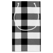 Petit Sac Cadeau Marguerites sur le bison noir et blanc plaqué (Dos)