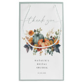 Petit Sac Cadeau Mariage Champêtre de Citrouille d'Automne (Dos)