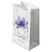 Petit Sac Cadeau Mariage d'aquarelle Iris violet (Devant Angle)
