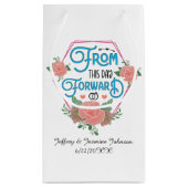 Petit Sac Cadeau Mariage d'art romantique sur mesure (Dos)