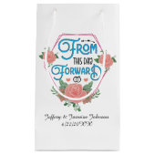 Petit Sac Cadeau Mariage d'art romantique sur mesure (Devant)