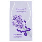 Petit Sac Cadeau Mariage de conception de Lavande (Dos)