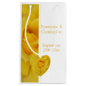 Petit Sac Cadeau Mariage de conception du coeur rose jaune (Devant)