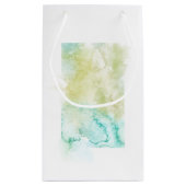 Petit Sac Cadeau Mariage de cristal géométrique aquarelle (Dos)