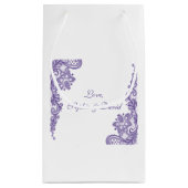 Petit Sac Cadeau Mariage de dentelle ultra violet moderne (Dos)