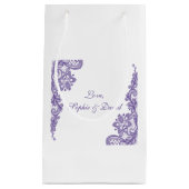 Petit Sac Cadeau Mariage de dentelle ultra violet moderne (Devant)