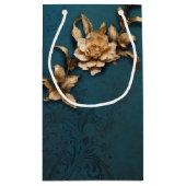 Petit Sac Cadeau Mariage de feuillage doré (Dos)