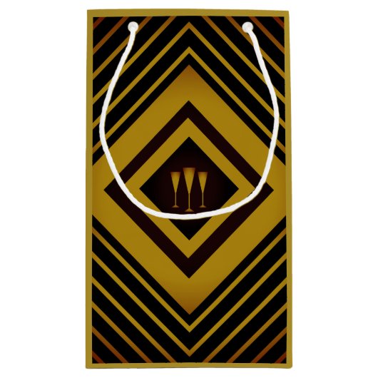 Petit Sac Cadeau Mariage de Gatsby Gold 2020 (Dos)