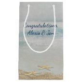 Petit Sac Cadeau mariage de la plage d'étoiles (Devant)