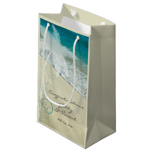 Petit Sac Cadeau Mariage de plage tropicale Félicitations