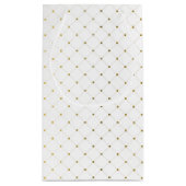 Petit Sac Cadeau Mariage d'effet blanc et or moderne (Dos)