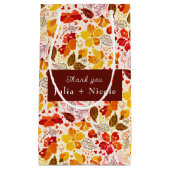 Petit Sac Cadeau Mariage d'hibiscus tropicaux d'Orange brulé (Devant)