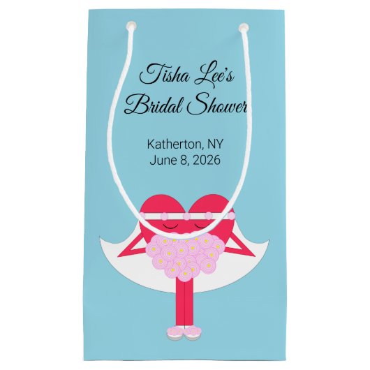 Petit Sac Cadeau Mariage du coeur - Fête des mariées (Devant)