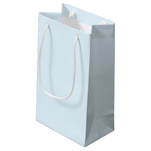 Petit Sac Cadeau Mariage Favoriser Ice Blue Noms et Date (Dos Angle)