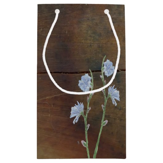 Petit Sac Cadeau Mariage fleur sauvage en bois de chêne (Dos)