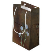 Petit Sac Cadeau Mariage fleur sauvage en bois de chêne (Dos Angle)