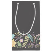 Petit Sac Cadeau Mariage floral rose gris (Dos)