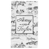 Petit Sac Cadeau Mariage noir et blanc de Chattanooga Toile (Devant)