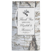 Petit Sac Cadeau Mariage Rustic Silver Birch Tree (Devant)