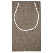 Petit Sac Cadeau Mariage Rustique Burlap (Dos)