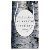 Petit Sac Cadeau Mariage rustique de Birch Tree (Devant)