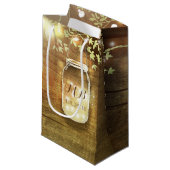 Petit Sac Cadeau Mariage rustique Mason Jar (Devant Angle)