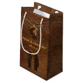 Petit Sac Cadeau Mariage simili cuir (Dos Angle)