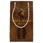 Petit Sac Cadeau Mariage simili cuir (Devant)