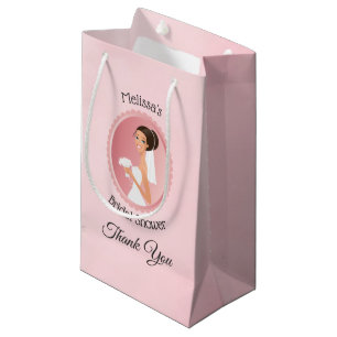 Petit Sac Cadeau Mariée dans un Voile avec Fête des mariées Bouquet