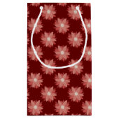 Petit Sac Cadeau Maroon Poinsettia de luxe durable (Dos)