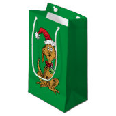 Petit Sac Cadeau Max the Dog in Santa Hat (Devant Angle)