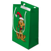 Petit Sac Cadeau Max the Dog in Santa Hat (Dos Angle)