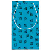 Petit Sac Cadeau Mazages turquoise (Dos)