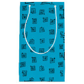 Petit Sac Cadeau Mazages turquoise (Devant)