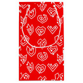 Petit Sac Cadeau Mazes de la Saint Valentin blanche (Dos)