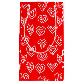 Petit Sac Cadeau Mazes de la Saint Valentin blanche (Devant)