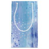 Petit Sac Cadeau Média mixte Abstrait bleu turquoise jaune (Devant)