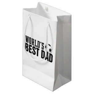 Petit Sac Cadeau Meilleur footballeur de typographie papa du monde