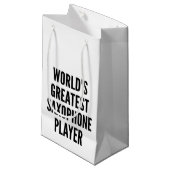 Petit Sac Cadeau Meilleur Saxophone du monde (Devant Angle)