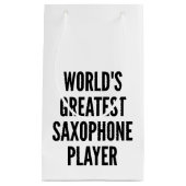 Petit Sac Cadeau Meilleur Saxophone du monde (Devant)