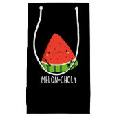 Petit Sac Cadeau Melon-choly Funny Sad Watermelon Pun Dark BG (Devant)