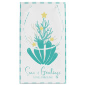 Petit Sac Cadeau Mer côtière et salutations Coral (Dos)