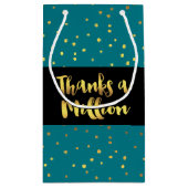 Petit Sac Cadeau Merci à Million Parties scintillant Gold (Dos)