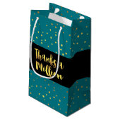 Petit Sac Cadeau Merci à Million Parties scintillant Gold (Dos Angle)